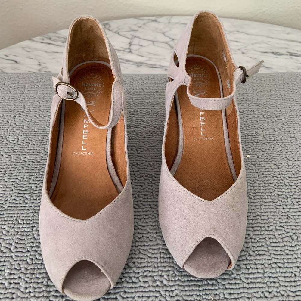 Jeffery Campbell, Last Havana peep toe platform Wedges, Size 6.5,